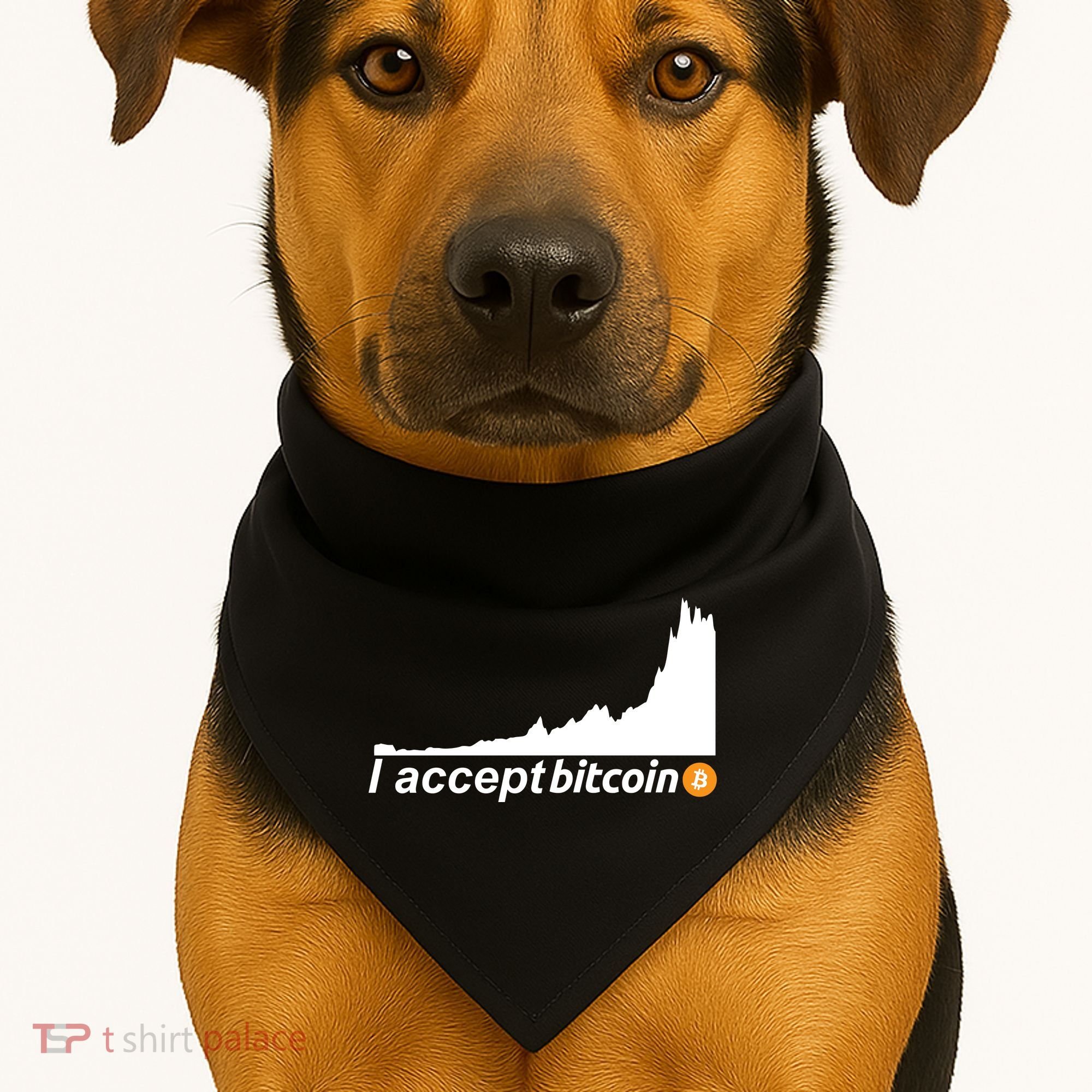 I Accept Bitcoin Crypto Currency USA-Made Doggie Bandana