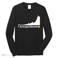 I Accept Bitcoin Crypto Currency Long Sleeve Shirt thumb 0