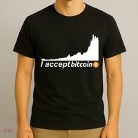 I Accept Bitcoin Crypto Currency T-Shirt thumb 3