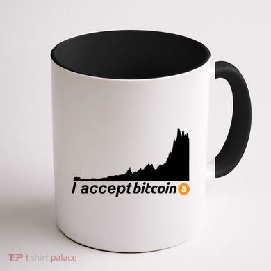 I Accept Bitcoin Crypto Currency Coffee Mug back
