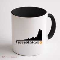I Accept Bitcoin Crypto Currency Coffee Mug thumb 1
