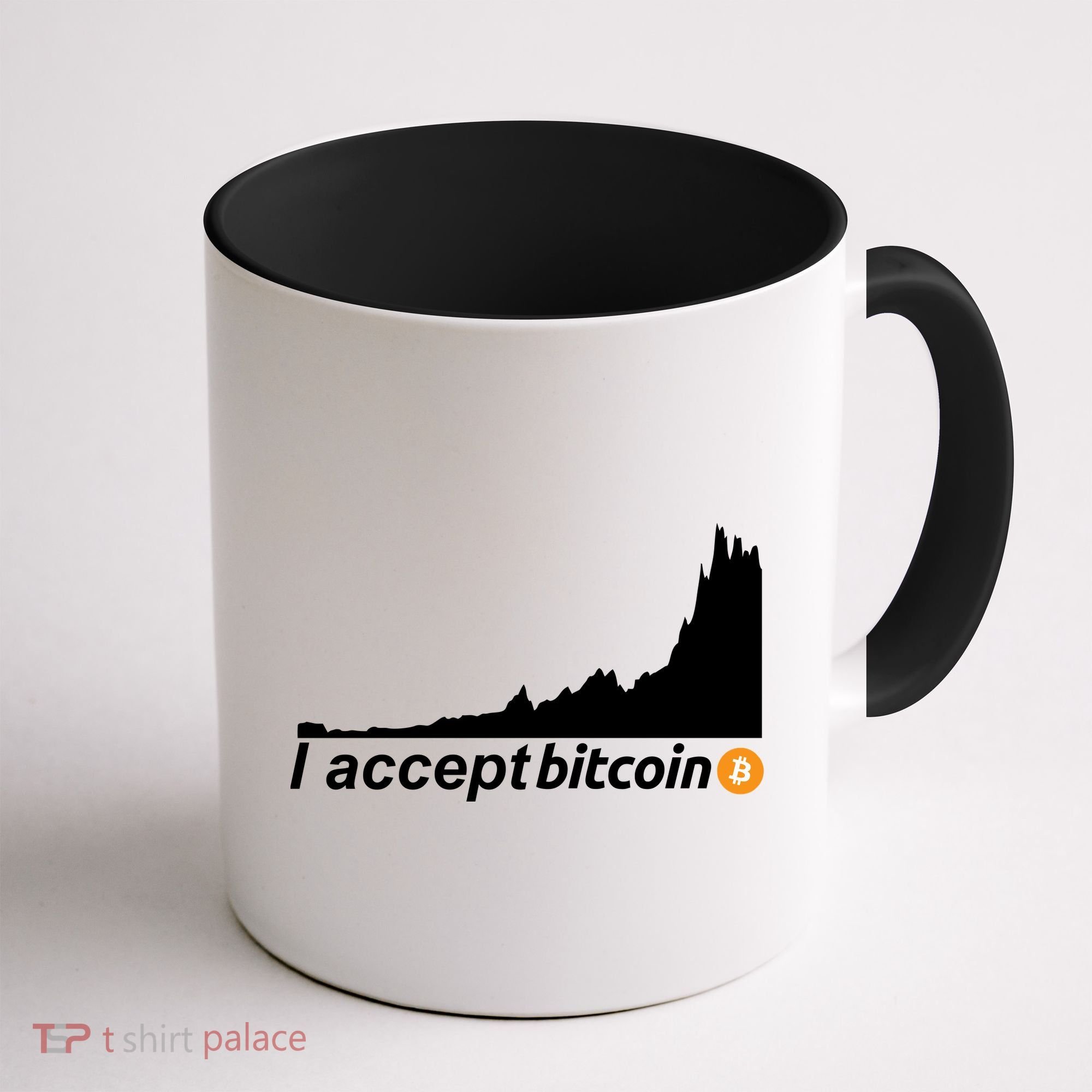 I Accept Bitcoin Crypto Currency Coffee Mug