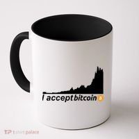 I Accept Bitcoin Crypto Currency Coffee Mug thumb 0