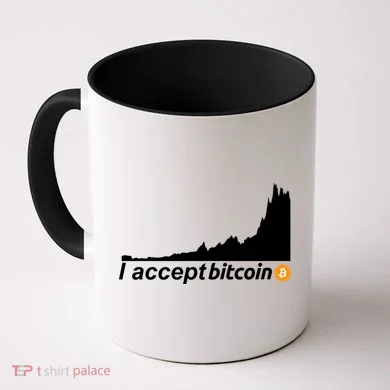 I Accept Bitcoin Crypto Currency Coffee Mug