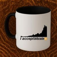 I Accept Bitcoin Crypto Currency Coffee Mug thumb 2