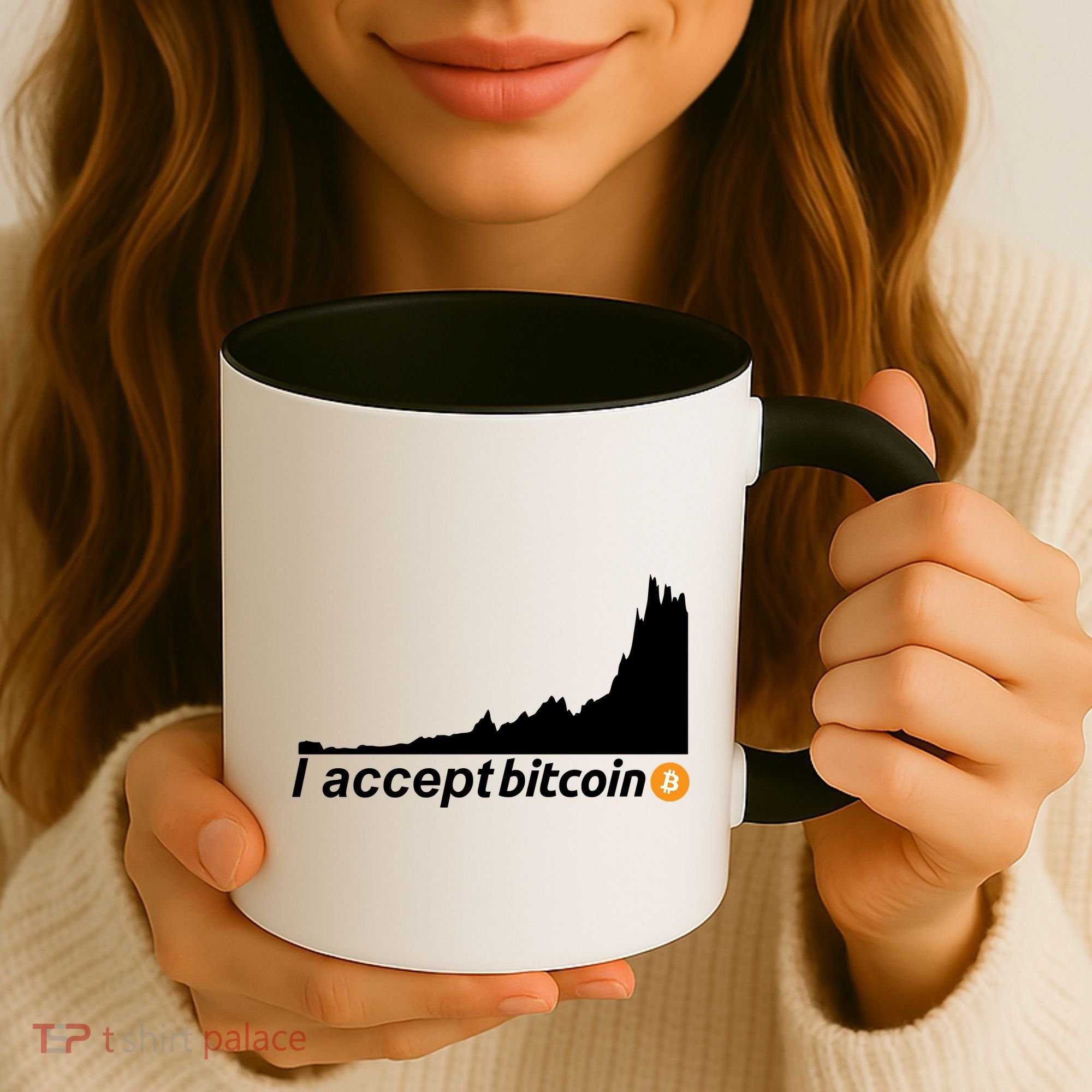 I Accept Bitcoin Crypto Currency Coffee Mug