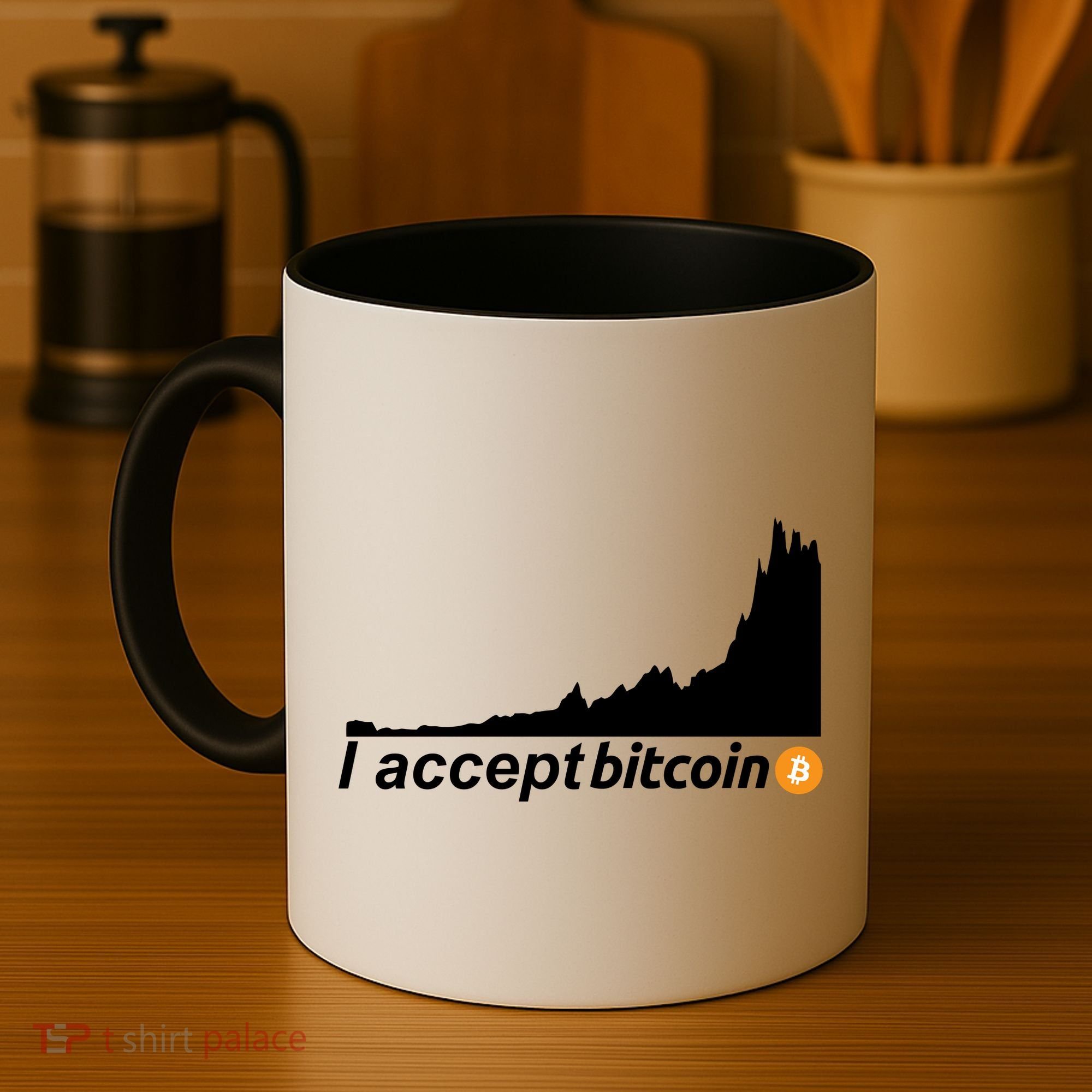 I Accept Bitcoin Crypto Currency Coffee Mug