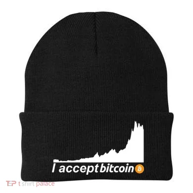 I Accept Bitcoin Crypto Currency Beanie