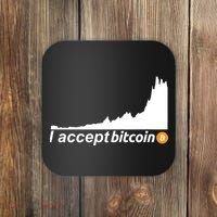 I Accept Bitcoin Crypto Currency Coaster thumb 0