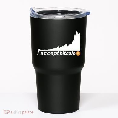 I Accept Bitcoin Crypto Currency Tumbler