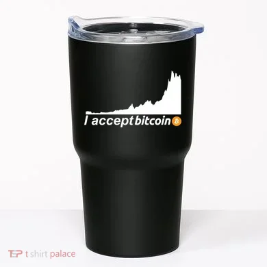 I Accept Bitcoin Crypto Currency Tumbler