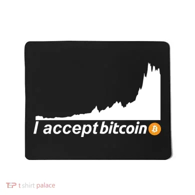 I Accept Bitcoin Crypto Currency Mousepad