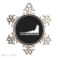 I Accept Bitcoin Crypto Currency Ornament thumb 0