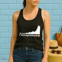I Accept Bitcoin Crypto Currency Women's Tank Top thumb 2