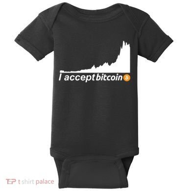 I Accept Bitcoin Crypto Currency Baby Bodysuit