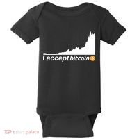 I Accept Bitcoin Crypto Currency Baby Bodysuit thumb 0