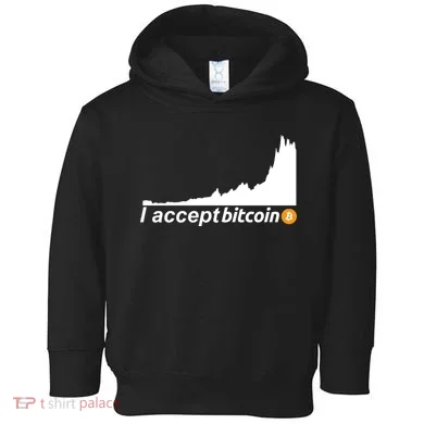 I Accept Bitcoin Crypto Currency Toddler Hoodie