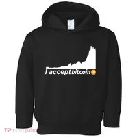 I Accept Bitcoin Crypto Currency Toddler Hoodie thumb 0