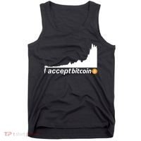 I Accept Bitcoin Crypto Currency Tank Top thumb 0