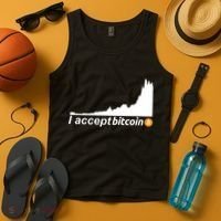 I Accept Bitcoin Crypto Currency Tank Top thumb 4