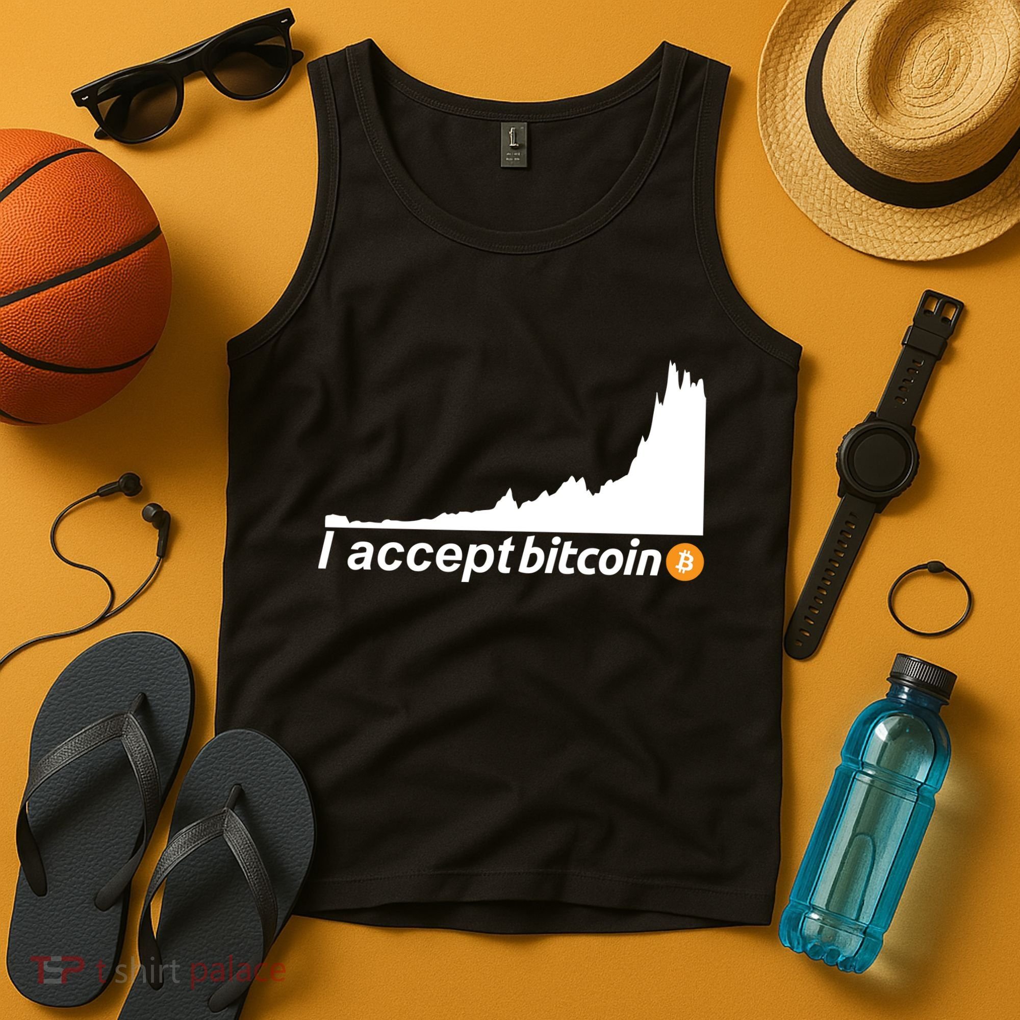 I Accept Bitcoin Crypto Currency Tank Top