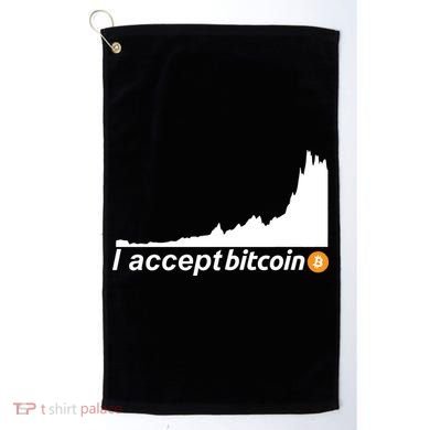 I Accept Bitcoin Crypto Currency Golf Towel