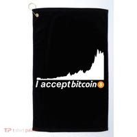 I Accept Bitcoin Crypto Currency Golf Towel thumb 0