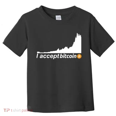 I Accept Bitcoin Crypto Currency Toddler T-Shirt