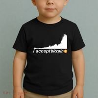 I Accept Bitcoin Crypto Currency Toddler T-Shirt thumb 2