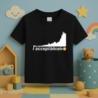 I Accept Bitcoin Crypto Currency Toddler T-Shirt thumb 3
