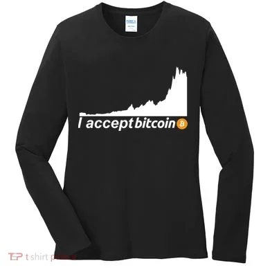 I Accept Bitcoin Crypto Currency Women's Long Sleeve Shirt