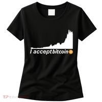 I Accept Bitcoin Crypto Currency Women's T-Shirt thumb 0