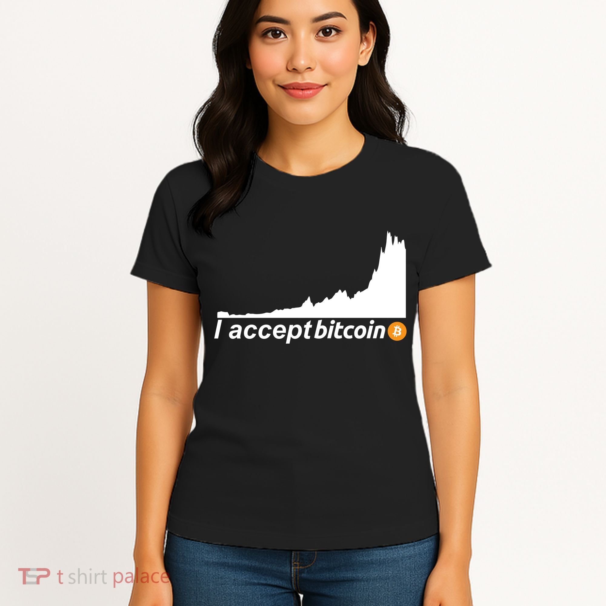 I Accept Bitcoin Crypto Currency Women's T-Shirt