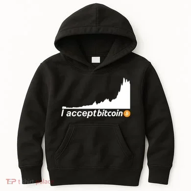 I Accept Bitcoin Crypto Currency Kids Hoodie