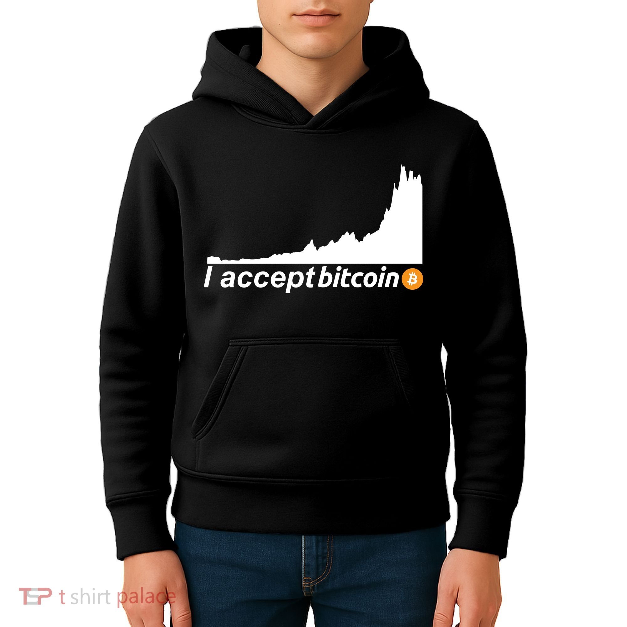 I Accept Bitcoin Crypto Currency Kids Hoodie