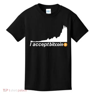 I Accept Bitcoin Crypto Currency Kids T-Shirt