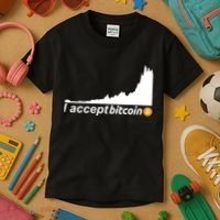I Accept Bitcoin Crypto Currency Kids T-Shirt thumb 3