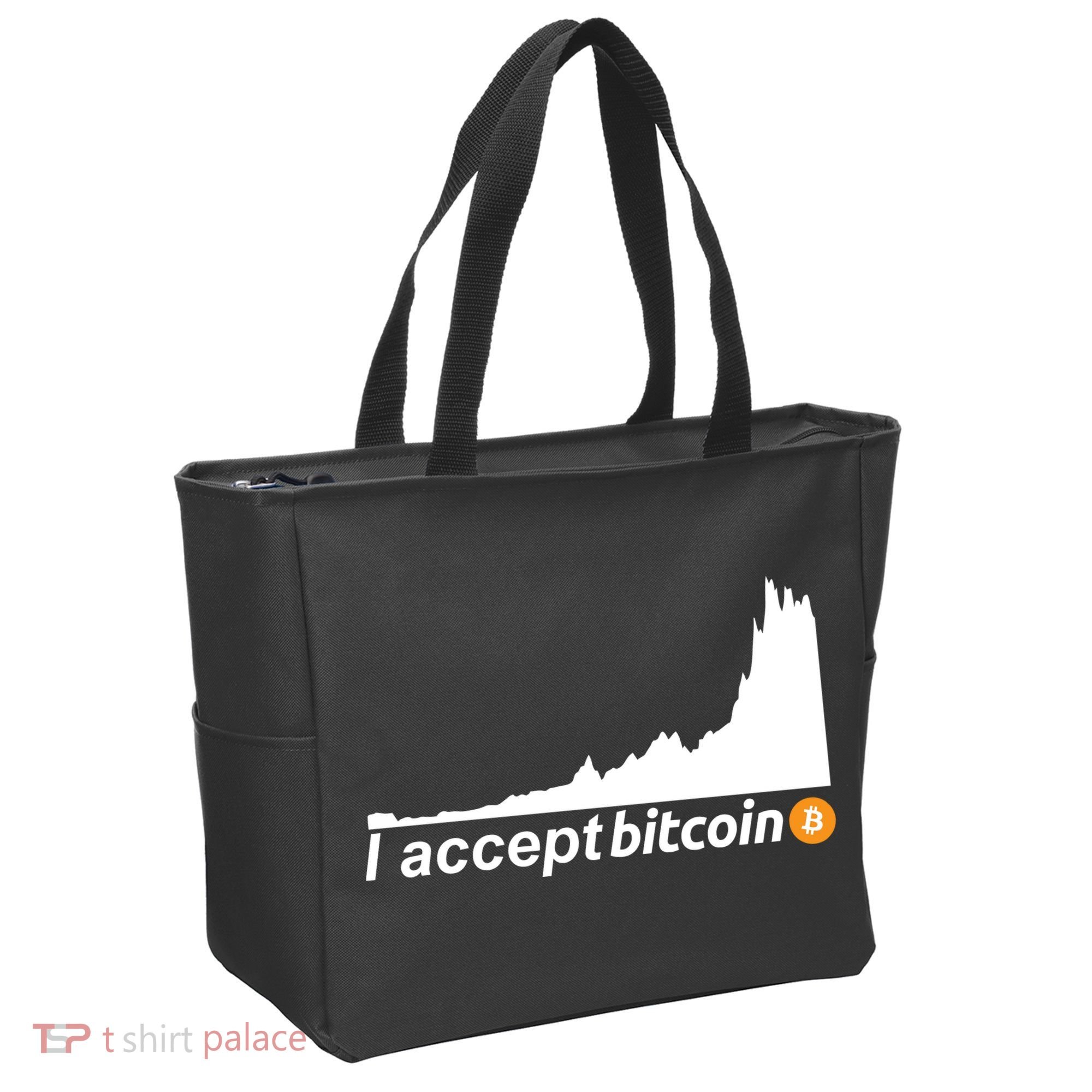 I Accept Bitcoin Crypto Currency Tote Bag