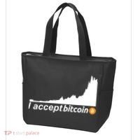 I Accept Bitcoin Crypto Currency Tote Bag thumb 3