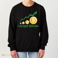 I Accept Bitcoin Graph Logo Women's Sweatshirt thumb 0