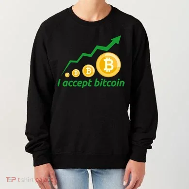 I Accept Bitcoin Graph Logo Women's Sweatshirt