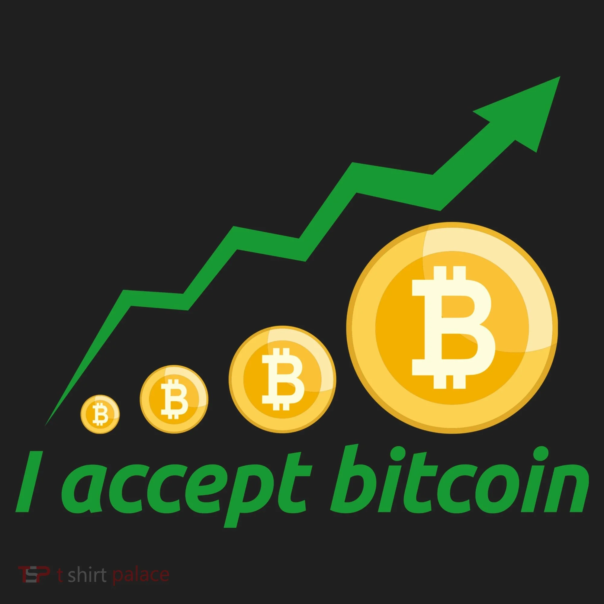 I Accept Bitcoin Graph Logo Women's Sweatshirt