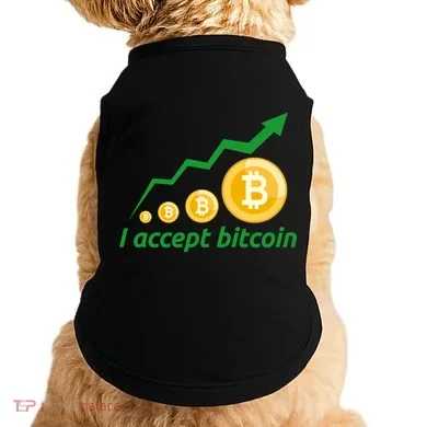 I Accept Bitcoin Graph Logo Doggie Tank