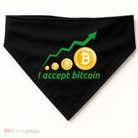 I Accept Bitcoin Graph Logo USA-Made Doggie Bandana thumb 0