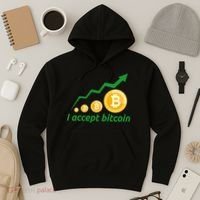I Accept Bitcoin Graph Logo Hoodie thumb 3