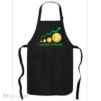 I Accept Bitcoin Graph Logo Apron thumb 0
