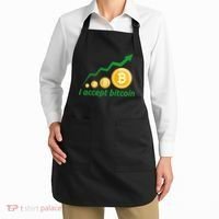 I Accept Bitcoin Graph Logo Apron thumb 2