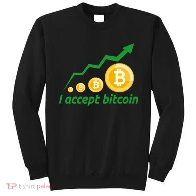 I Accept Bitcoin Graph Logo Sweatshirt