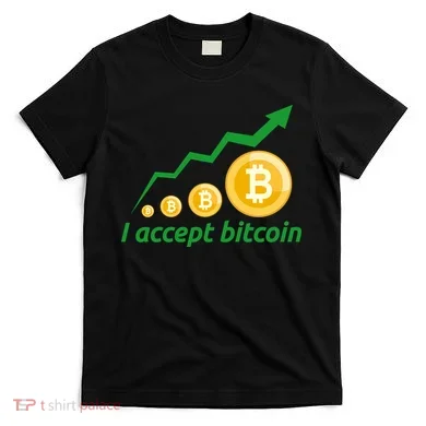 I Accept Bitcoin Graph Logo T-Shirt