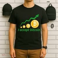 I Accept Bitcoin Graph Logo T-Shirt thumb 6
